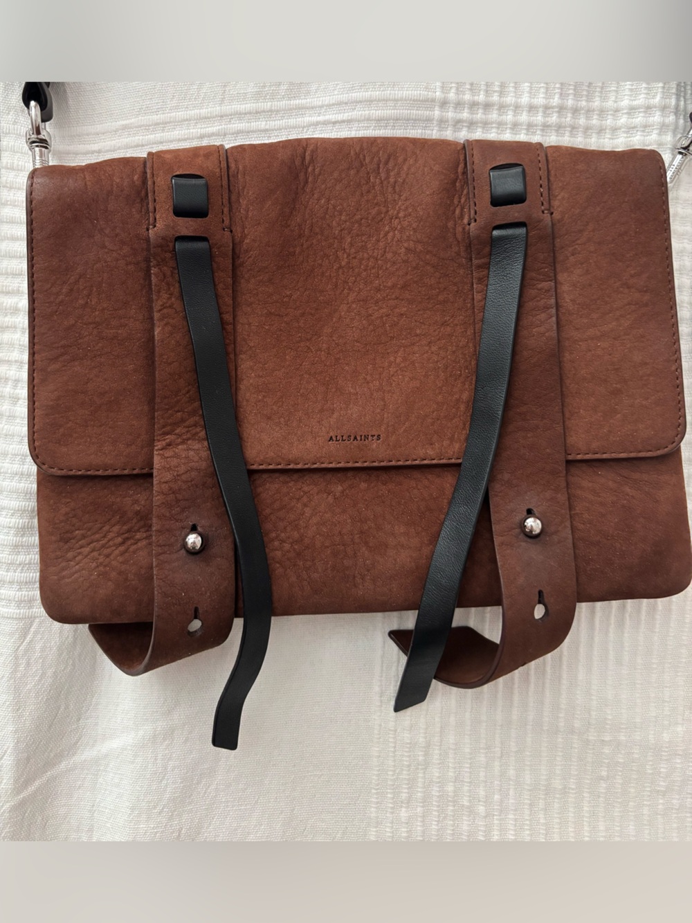 All Saints Brown Leather Satchel Bag!!